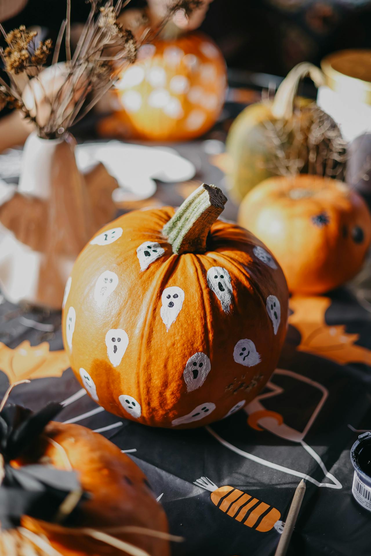 Halloween, bí đỏ, con ma, lễ hội, pumpkin, ghost, festival - Valeria Boltneva