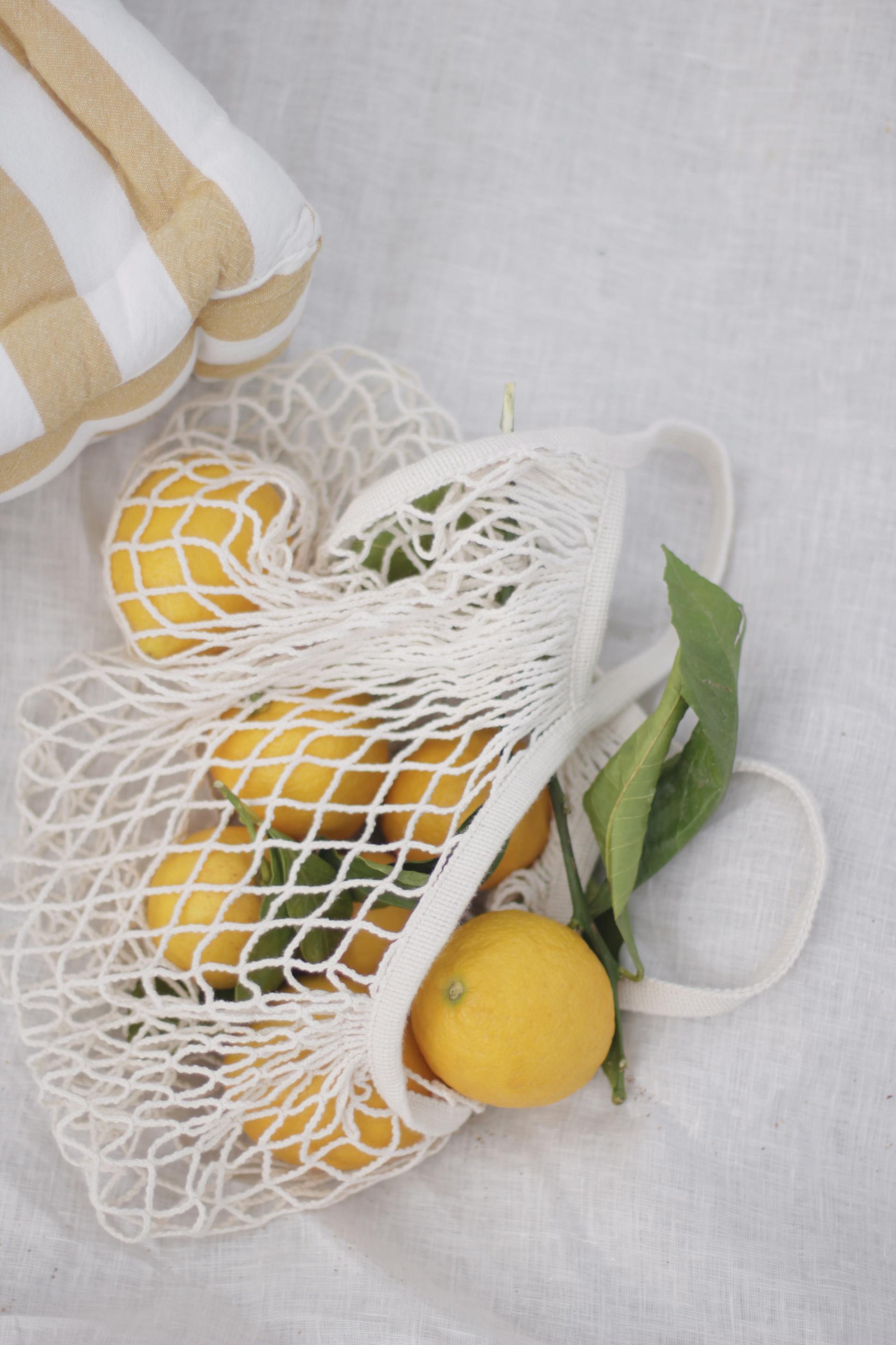 Chanh, quýt, cam, trái cây, giỏ lưới, giỏ, lemon, orange, tangerine, fruit, mesh basket, basket- Simply Farm Living