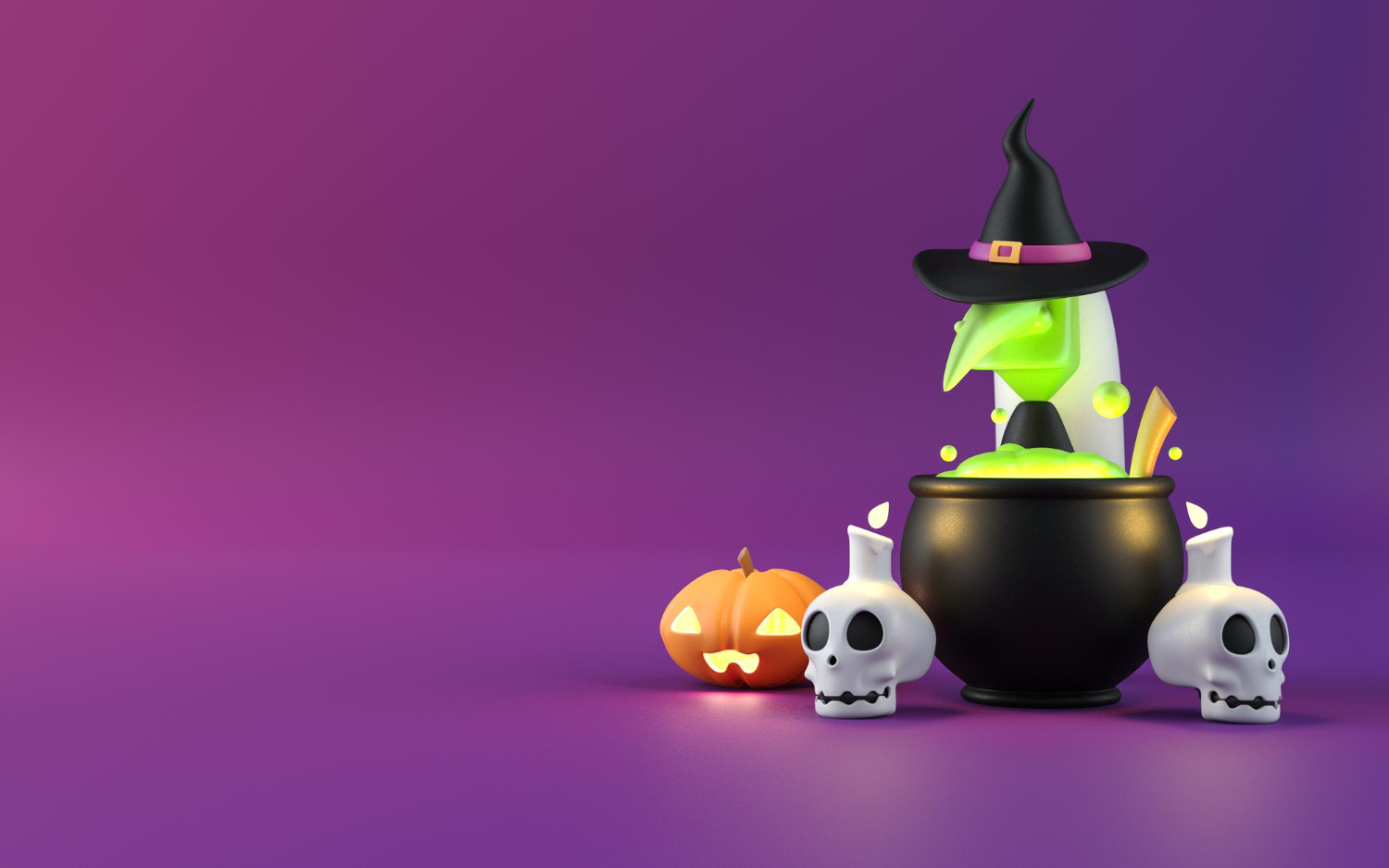 Halloween, nồi phù thủy, đầu lâu,  trang trí halloween, lễ hội, witch pot, skull, halloween decoration, festival - Tinny 1