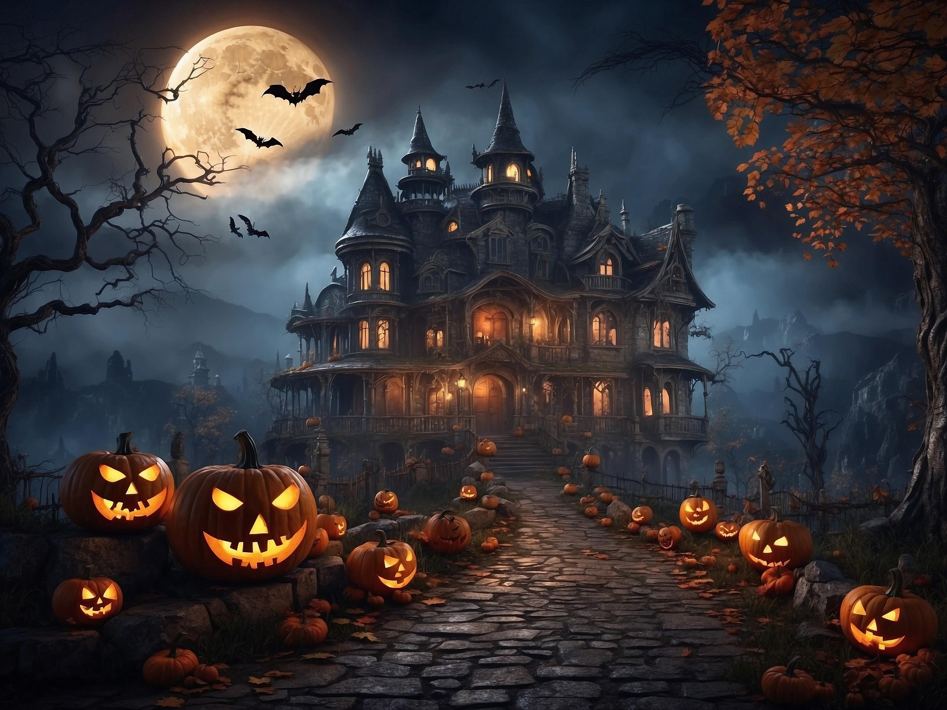 Halloween, cây chổi, chổi, phù thủy, lá phong, không gian halloween, broom, broomstick, witch, maple leaf, halloween space - TheDigitalArtist