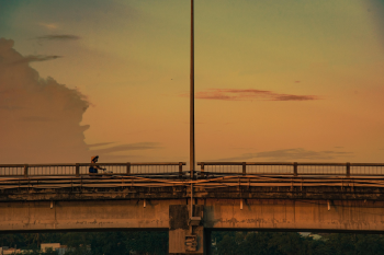 Cầu, bridge, hoàng hôn, sunset- Vien_beos