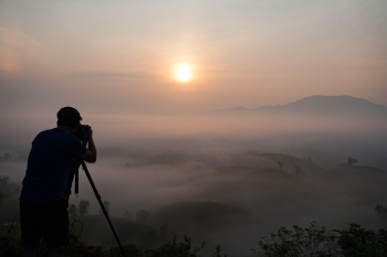 Núi, mây, sương mù, chụp ảnh, take a photo, mountains, clouds, fog- xuanduongvan87