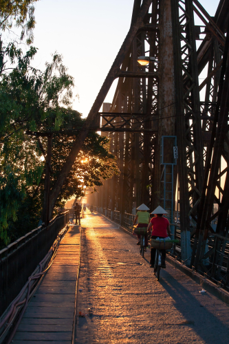 Hoàng hôn, câu cầu, miền quê, sky, bridge, sunset, field, countryside- xuanduongvan87