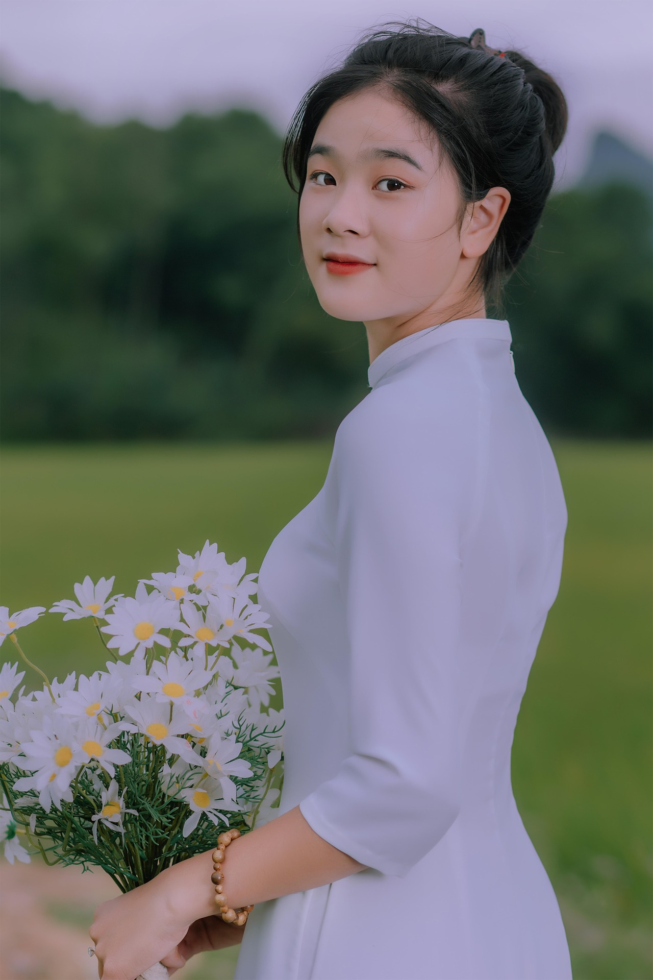 Cô gái, phụ nữ, nữ, girl, woman, beauty, áo dài, cánh đồng- LoiTran97 5