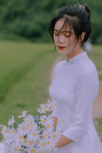 Cô gái, phụ nữ, nữ, girl, woman, beauty, áo dài, cánh đồng- LoiTran97 1