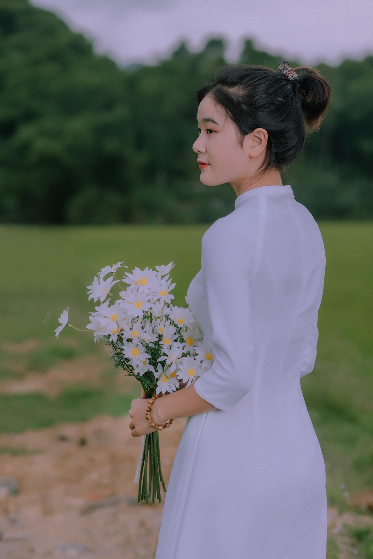 Cô gái, phụ nữ, nữ, girl, woman, beauty, áo dài, cánh đồng- LoiTran97 2