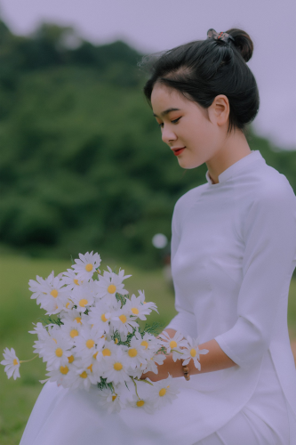 Cô gái, phụ nữ, nữ, girl, woman, beauty, áo dài, cánh đồng- LoiTran97 4