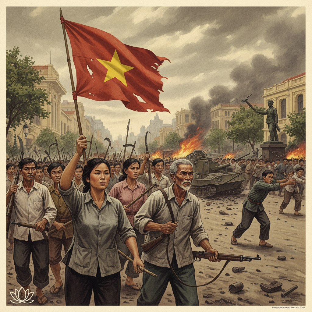 vẽ tranh cổ động thể hiện tinh thần chống Pháp của nhân dân...