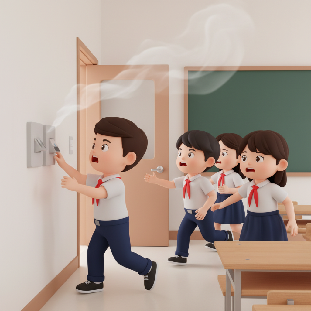 Một nhóm học sinh nam và nữ khoảng 10 tuổi, người Việt Nam, da...