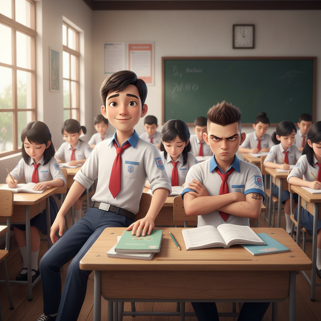 TẠO ẢNH HOẠT HÌNH KHÔNG CÓ Ô LỜI THOẠI ẢNH HỌC SINH NAM TÊN AN...