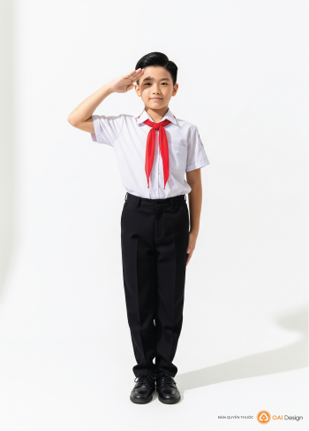Học sinh, học sinh nam, khăn quàng đỏ, Việt Nam, students, male students, red scarf, Vietnam - Phạm Quốc Oai 1