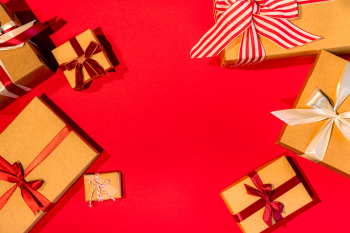 Hộp quà, màu đỏ, quà giáng sinh, gift box, red, christmas gift - Antoni Shkraba Studio