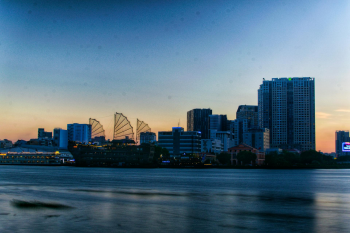 Thành phố, tòa nhà, Việt Nam, sông, city, building, Hồ Chí Minh, river- C.T. PHAT