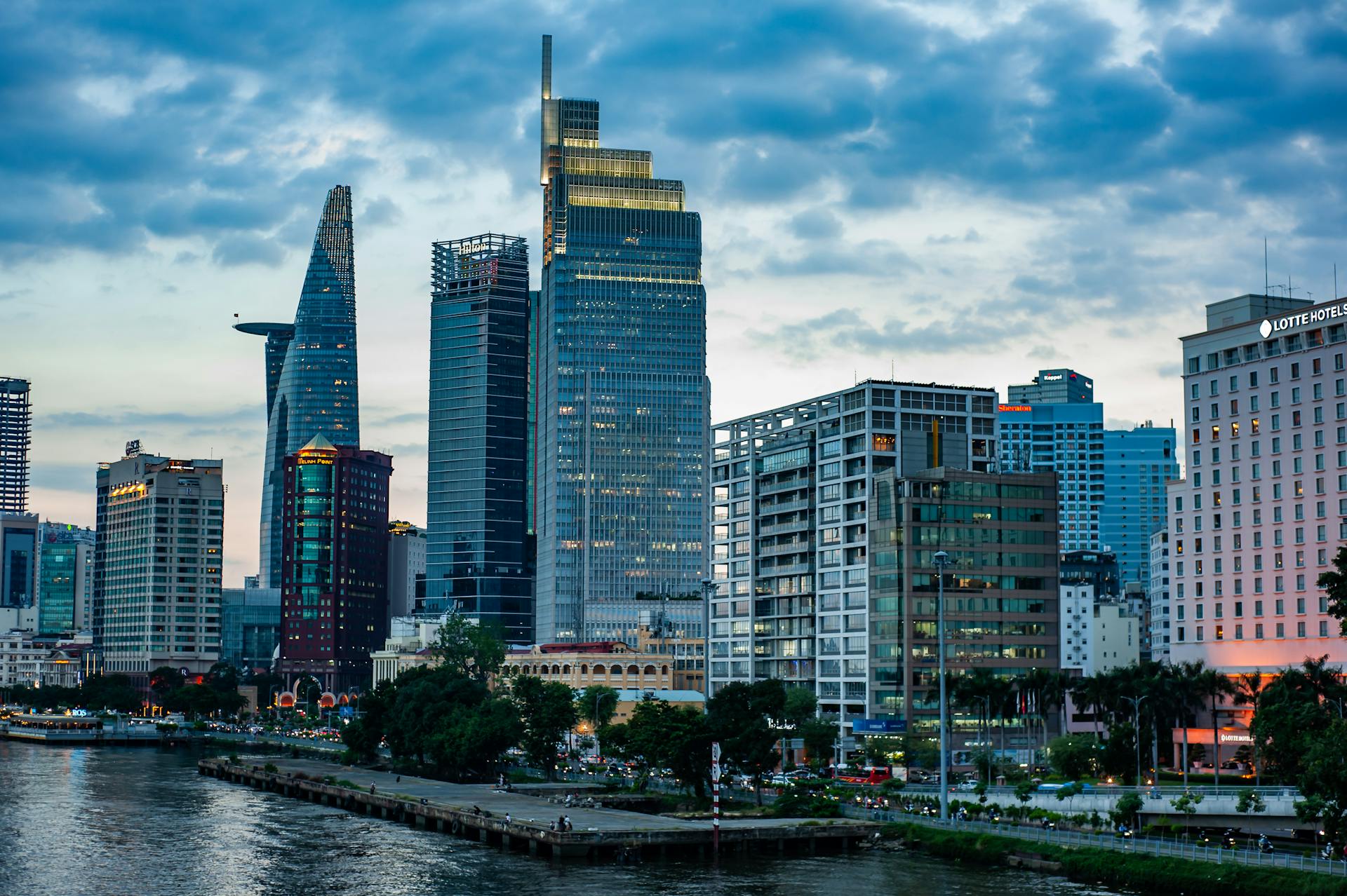 Thành phố, tòa nhà, Việt Nam, sông, city, building, Hồ Chí Minh, river- C.T. PHAT 4
