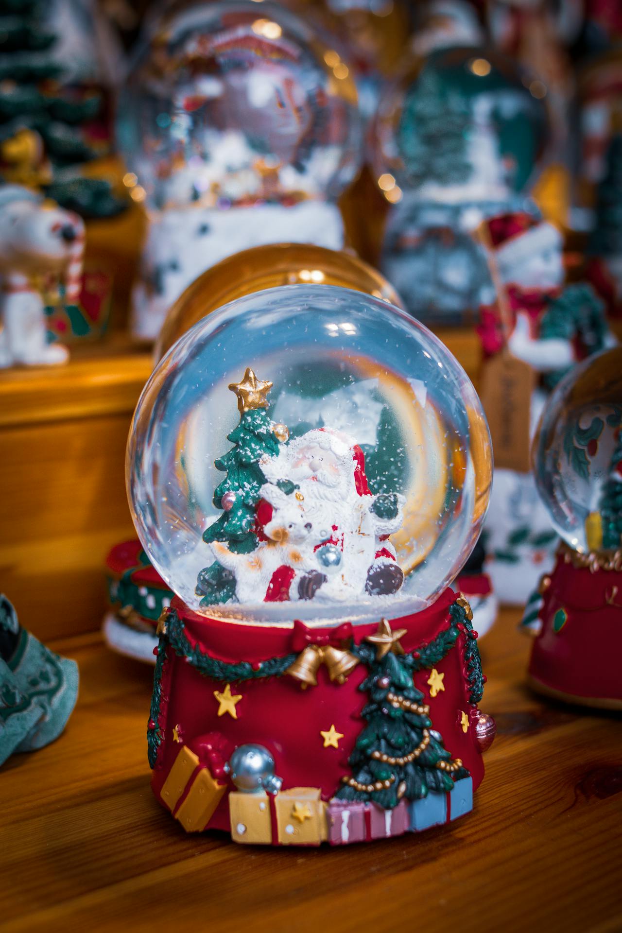 Giáng sinh, quả cầu tuyết, ông già noel, trang trí, christmas, snow globe, Santa Claus, decoration - Daisa TJ