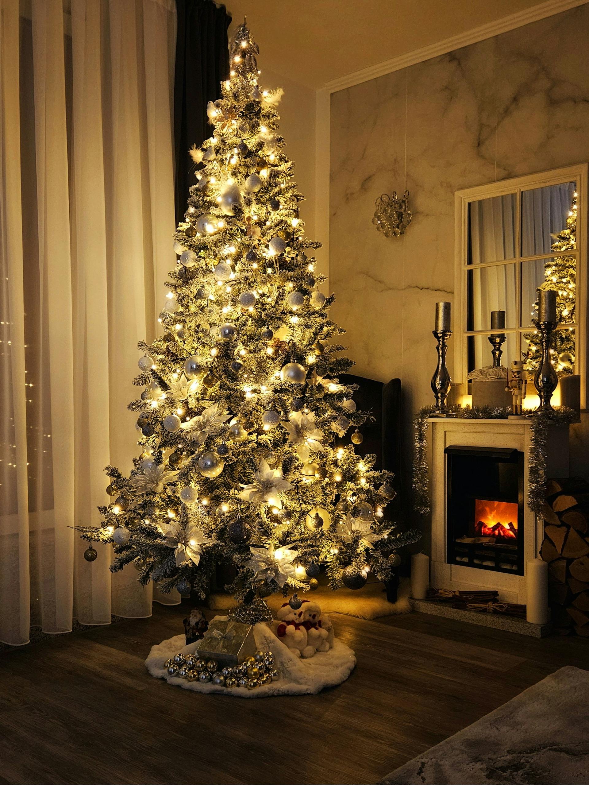 Giáng sinh, quả châu, trái châu, cây thông, hộp quà, gift, pine, xmas, christmas, noel, background, decor - Olena Bohovyk 1