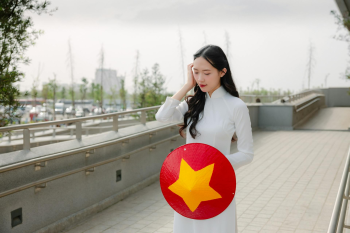 Áo dài, cô gái, nón lá, Việt Nam, ao dai, girl, conical hat- HONG SON