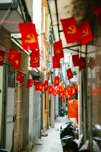 Cờ đỏ, quốc kỳ, đường, flag, national flag, road- HONG SON 4