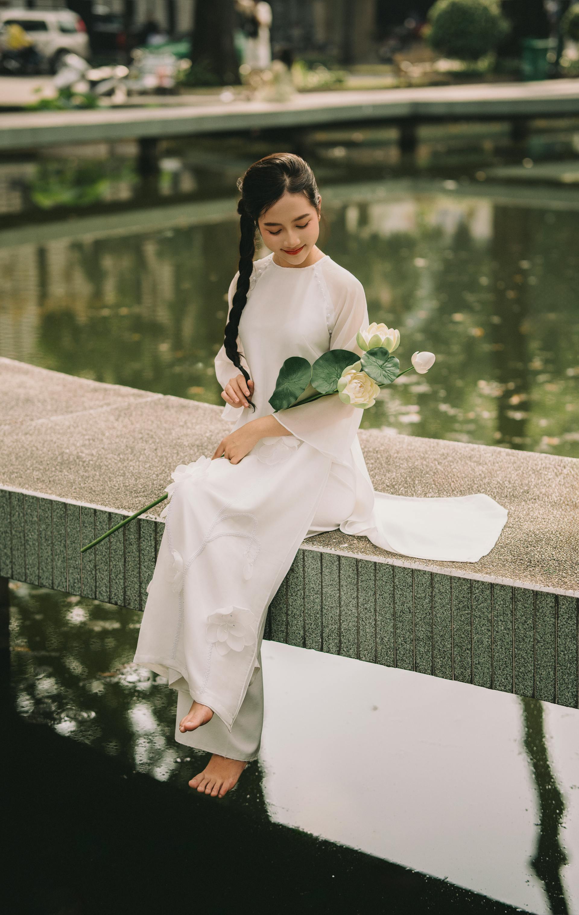 Áo dài, con gái, girl, thiếu nữ, trang phục truyền thống, Hồ con rùa, Việt Nam - Kha Ruxury 7