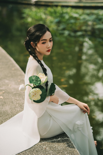 Áo dài, con gái, girl, thiếu nữ, trang phục truyền thống, Hồ con rùa, Việt Nam - Kha Ruxury 6