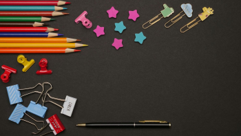 Bút chì màu, colored pencils, ghim, kẹp giấy, đồ dùng học tập, trường, school supplies, school-Kindel Media 1