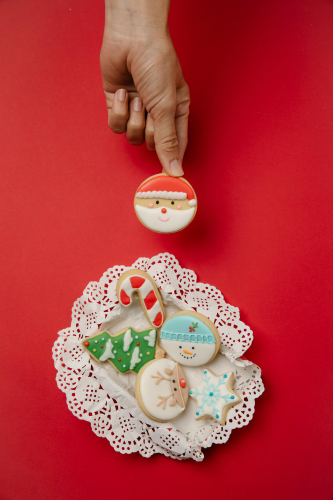 Bánh ngọt, kẹo, giáng sinh, cây thông, ông già, candy, pine tree, cakes, noel, christmas- Laura James