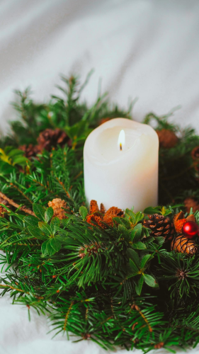 Giáng sinh, nến, trái châu, ấm áp, không khí giáng sinh, christmas, candles, balls, warm, christmas atmosphere - Laura Chouette
