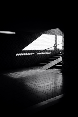 Cầu thang, thang bộ, đen tối, trắng đen, stairs, escalators, dark, black and white - Mak_ jp