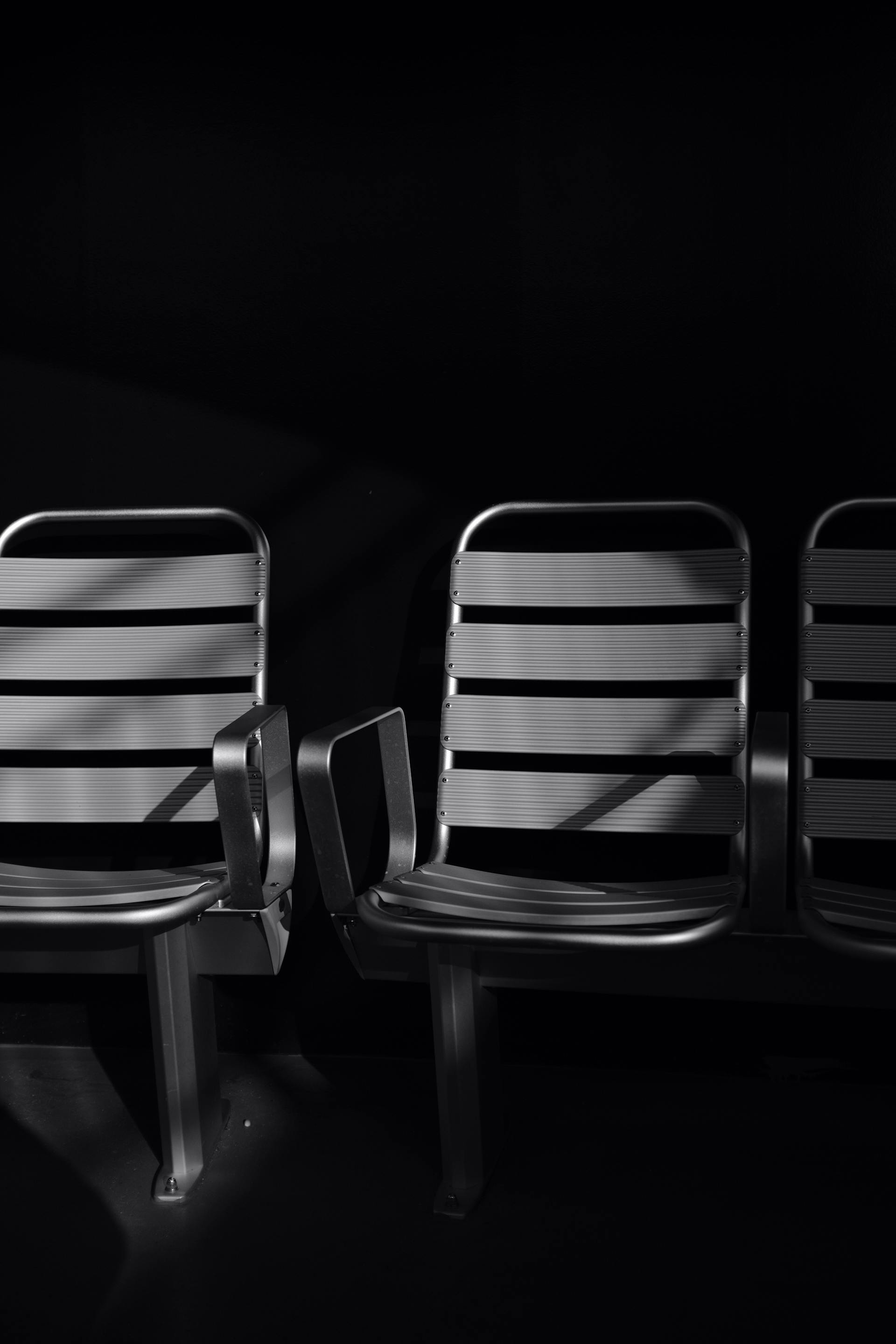 Ghế, đen tối, trắng đen, chair, dark, black and white - Mak_ jp