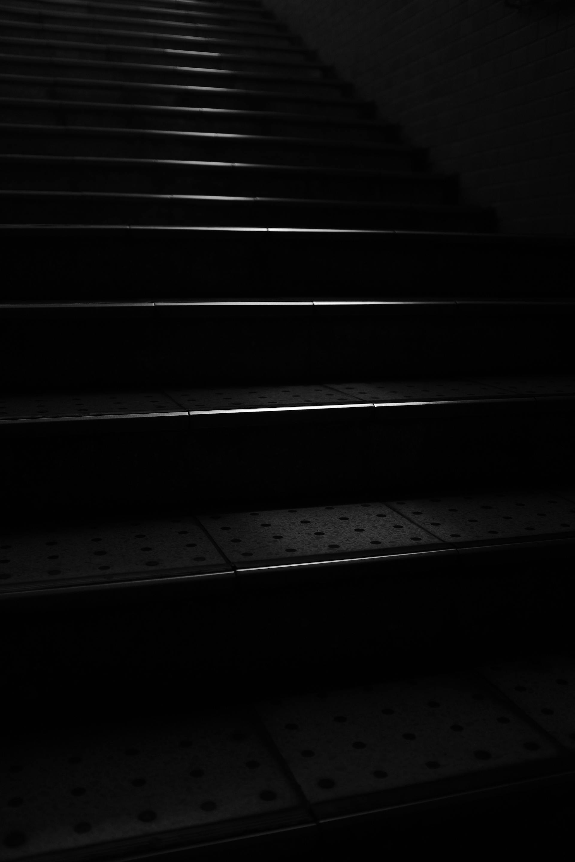 Cầu thang, thang bộ, đen tối, trắng đen, stairs, escalators, dark, black and white - Mak_ jp 5