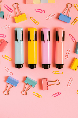 Bút, bút đánh dấu, pen, highlighter, đồ dùng học tập, trường, school supplies, school- Antoni Shkraba Studio 1