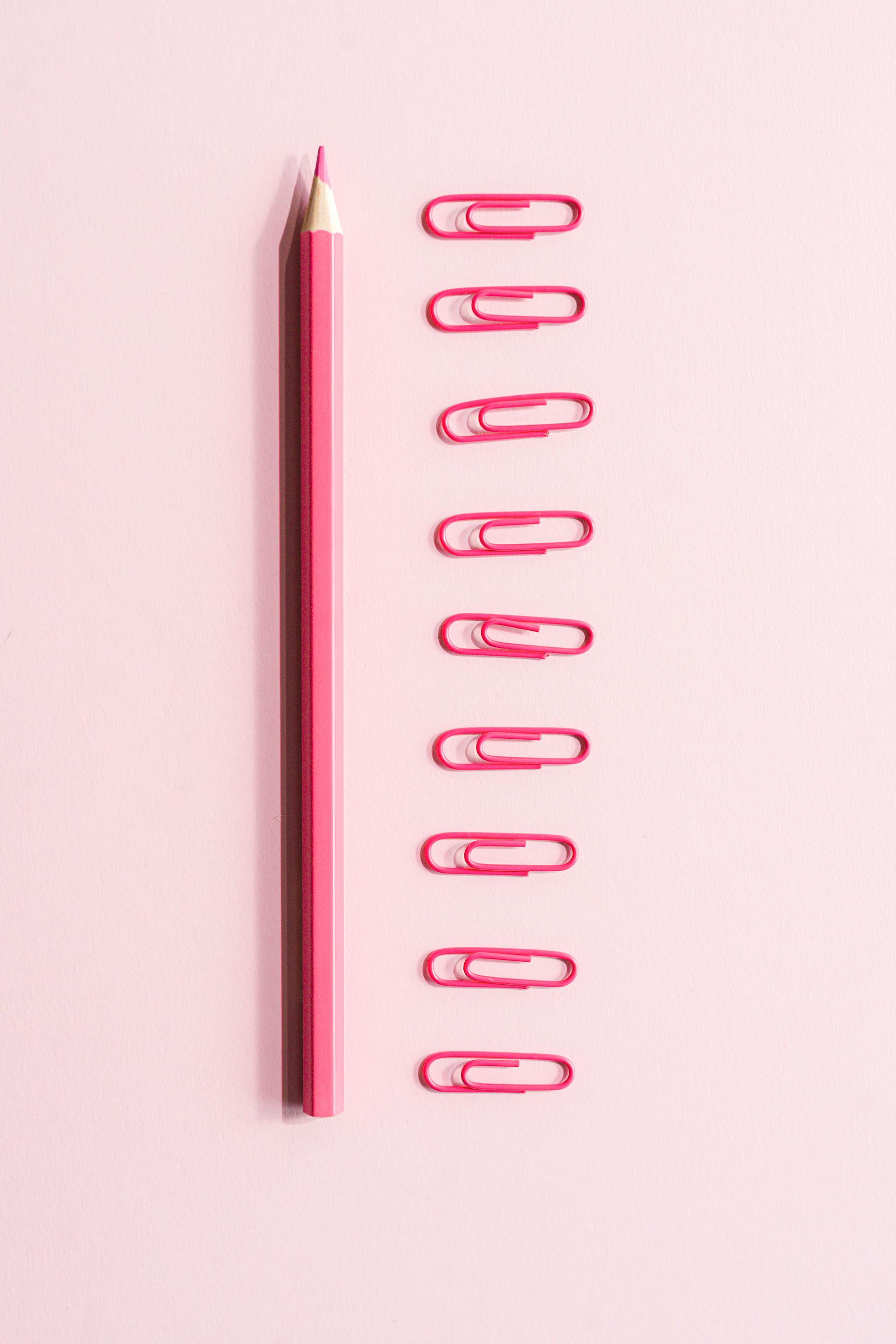 Bút chì, kẹp giấy, paperclip, pencil, đồ dùng học tập, trường, school supplies, school-SHVETS production 4