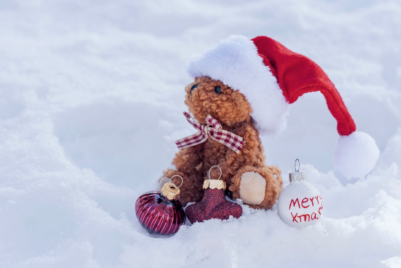 Giáng sinh, gấu bông, tuyết, trái châu, dễ thương, trang trí, Christmas, teddy bear, snow, ball, cute, decoration - Susanne Jutzeler, suju-foto 1