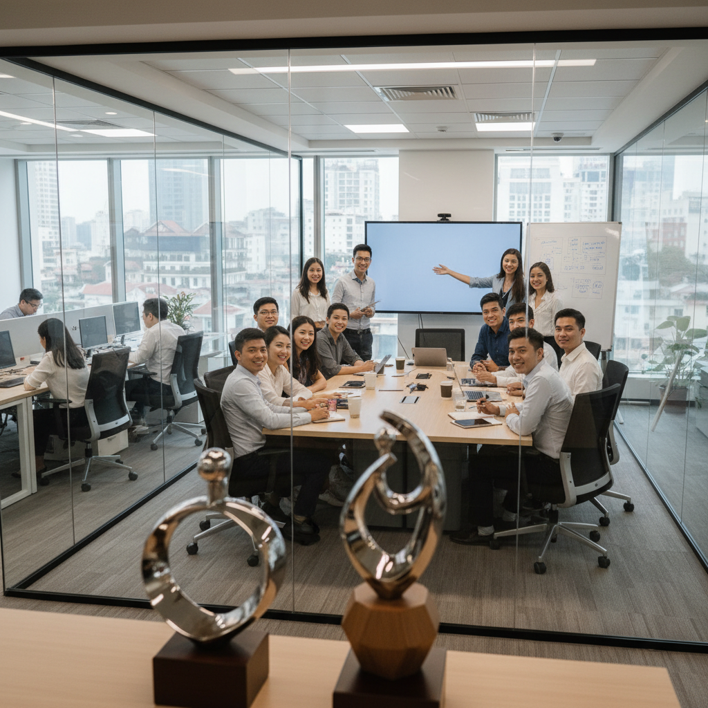 một doanh nghiệp thành công với những con người giỏi giang và...