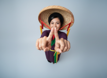 Cô gái, quảng cáo, phụ nữ, áo tứ thân, nón quai thao, girl, advertising, woman, Ao Tu Than, conical hat (Nón quai thao