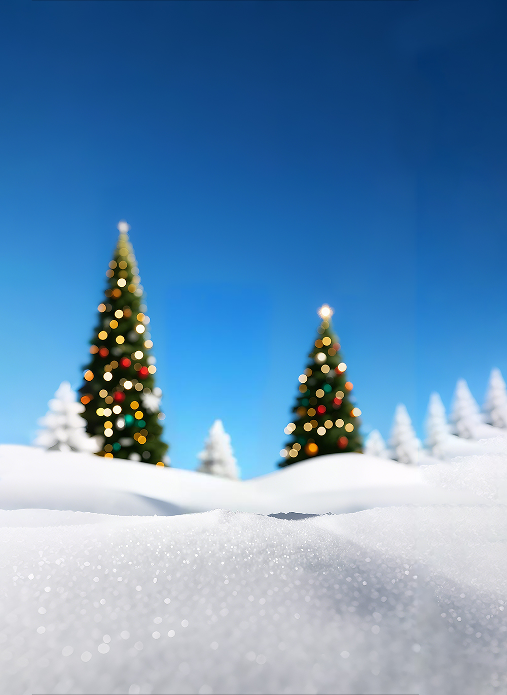 Tuyết, cây thông, giáng sinh, snow, pine trees, Christmas 1