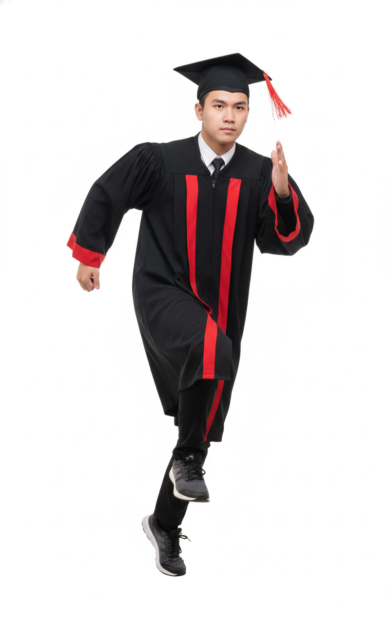 Chàng trai, tốt nghiệp, cờ, đàn ông, vui vẻ, cử nhân, trang phục cử nhân, young man, flag graduation, man, happy, graduate, graduation attire