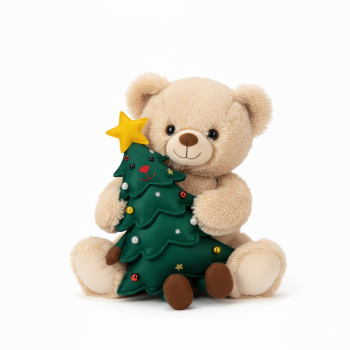 Gấu bông, cây thông, nhồi bông, teddy bear, Christmas tree, stuffed anima