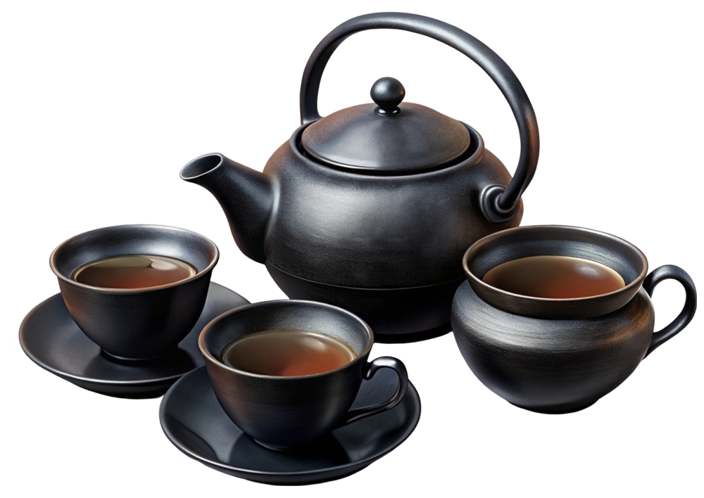 Bình trà, ấm trà, tách trà, bình trà màu đen, tea, cup