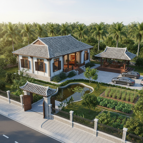 khu đất tổng diện tích ngang 30m x dài 60m. hãy thiết kế dùm tôi...