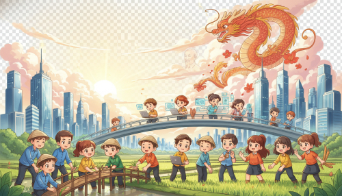 tạo 1 bức tranh theo gợi ý sau: Phía dưới: Hình ảnh thanh niên Nam...