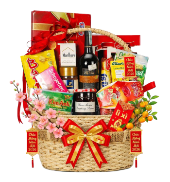 Giỏ quà tết, quà tặng, bánh mứt, mứt tết,  gifts, presents, gifts, cakes, jams, Tet jam.