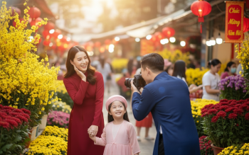 Gia đình, bố mẹ và con, Việt Nam, áo dài, truyền thống, Tết, family, parents and children, Vietnam, ao dai, traditional 11
