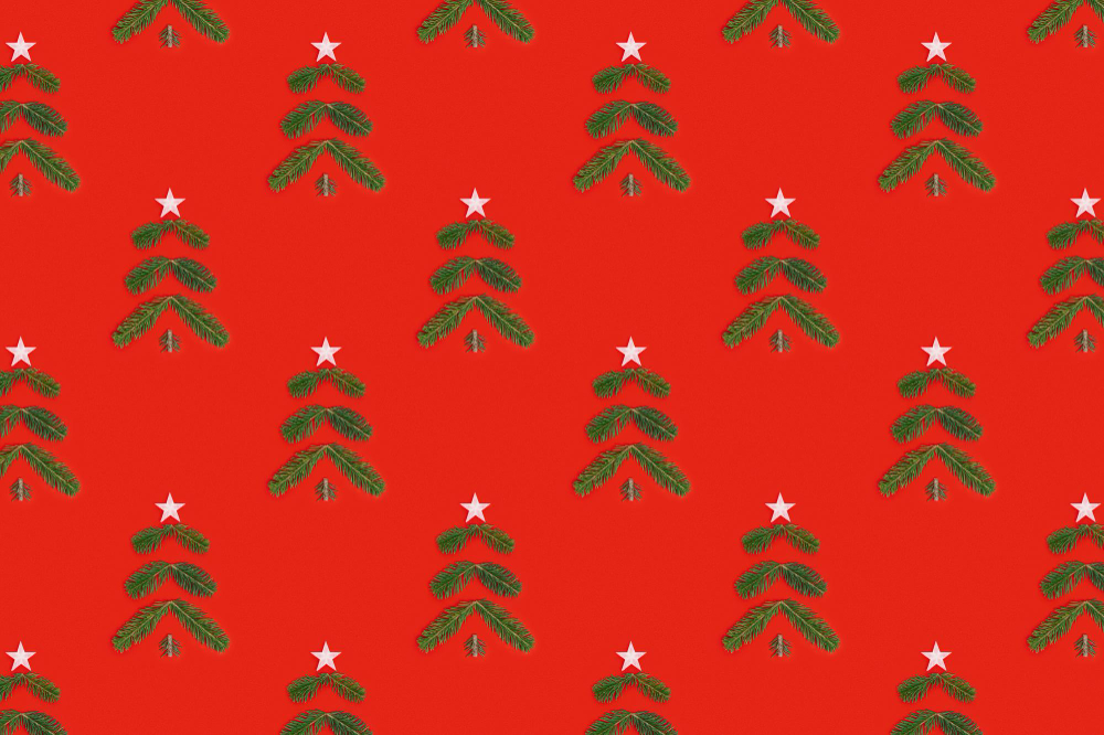 Hoạ tiết cây thông, cây thông noel, hoạ tiết, giáng sinh, noel, năm mới, lễ hội, phông nền, màu đỏ, ngôi sao, cây thường xanh, christmas tree pattern, christmas tree - yrabota