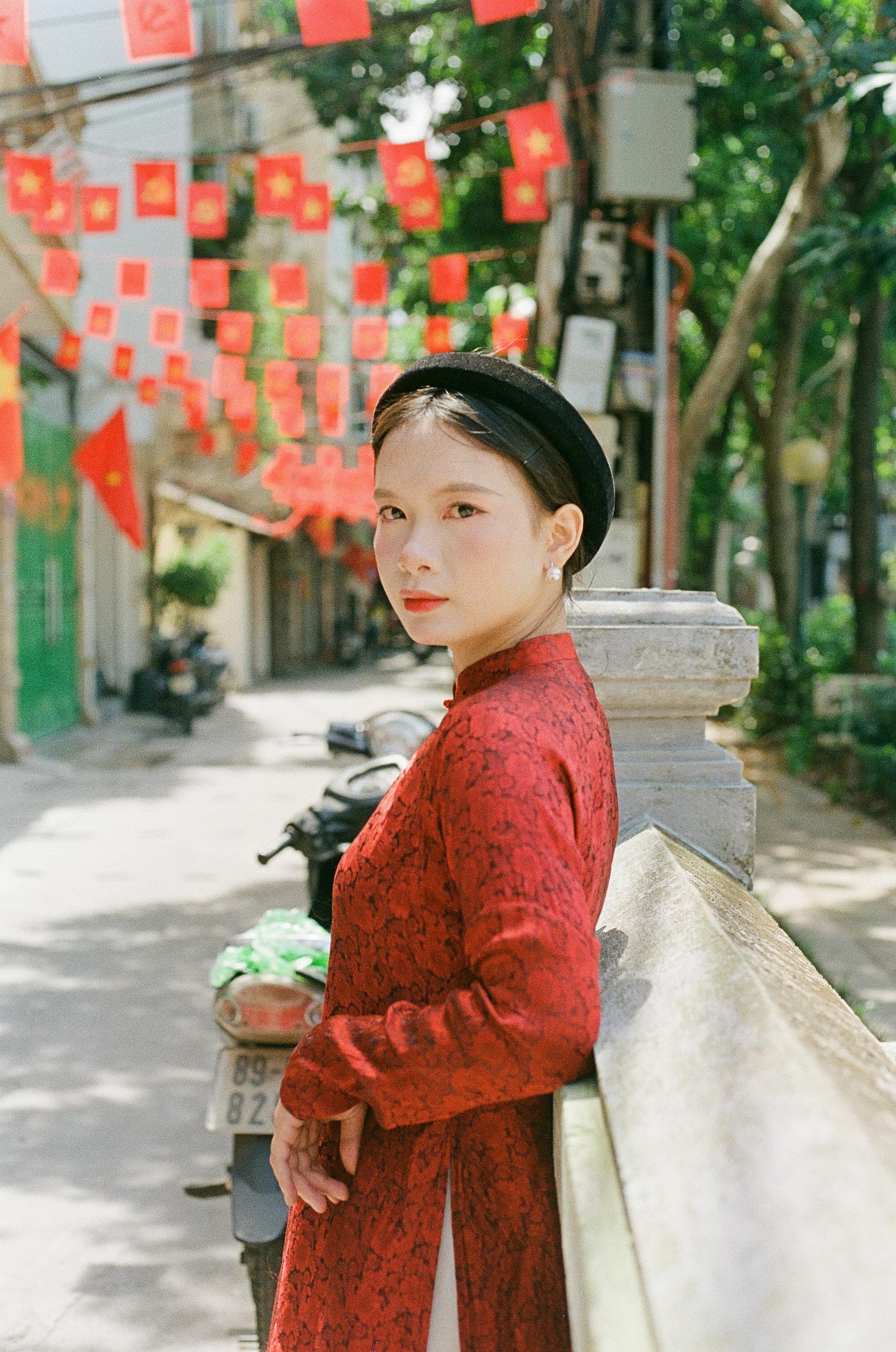 Cô gái, nữ, áo dài, tết, girl, women, ao dai, Tet- Dang Hong