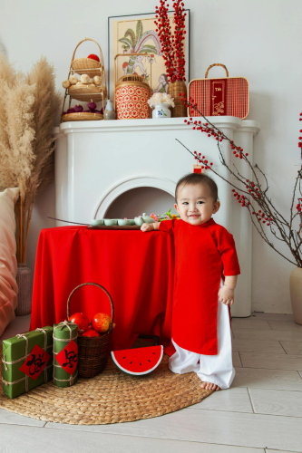 Bé trai, áo dài, Tết, em bé, Tết Nguyên Đán, Boy, Baby, Children, Fonden Nguyen