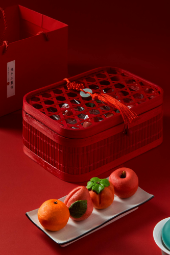 Trái cây, đào, hộp quà, Tết, fruit, peaches, gift boxes, Tet - Yuan Cao