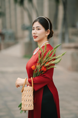 Nữ, cô gái, áo dài, Tết, girl, women, ao dai- nguyen kha 1