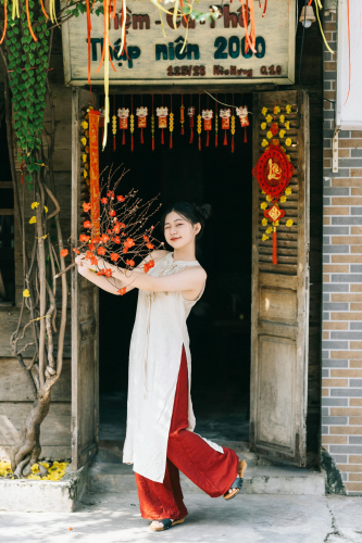 Nữ, cô gái, áo dài, Tết, girl, women, ao dai- nguyen kha 8
