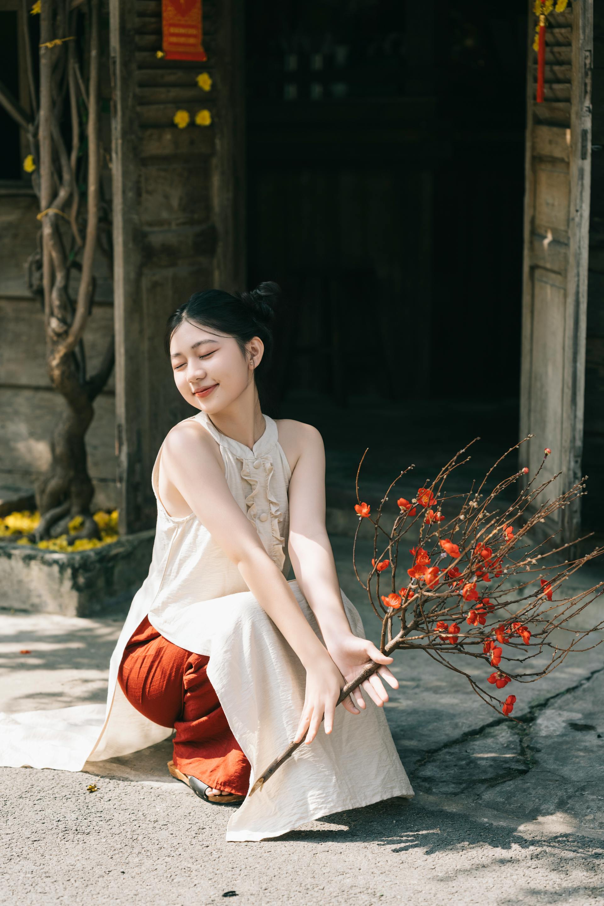 Nữ, cô gái, áo dài, Tết, girl, women, ao dai- nguyen kha 14